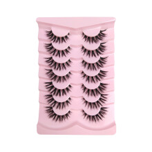 (ZDT02 36) 7 Pairs Transparent False Eyelashes, Lightweight