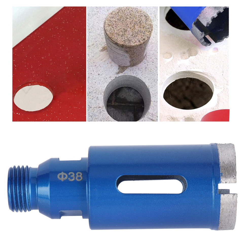 Diamond Drill Bit 38Mm Blue Sintered For Granite Marble Quick Hole 8751390741968