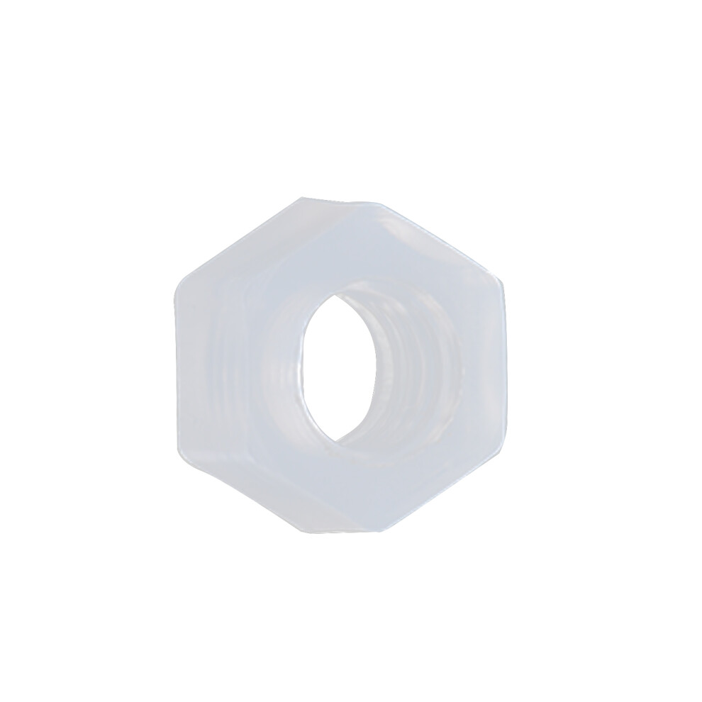 50Pcs White Plastic Hex Nuts M6 Corrosion-Resistant Industrial Accessories 7691391542007