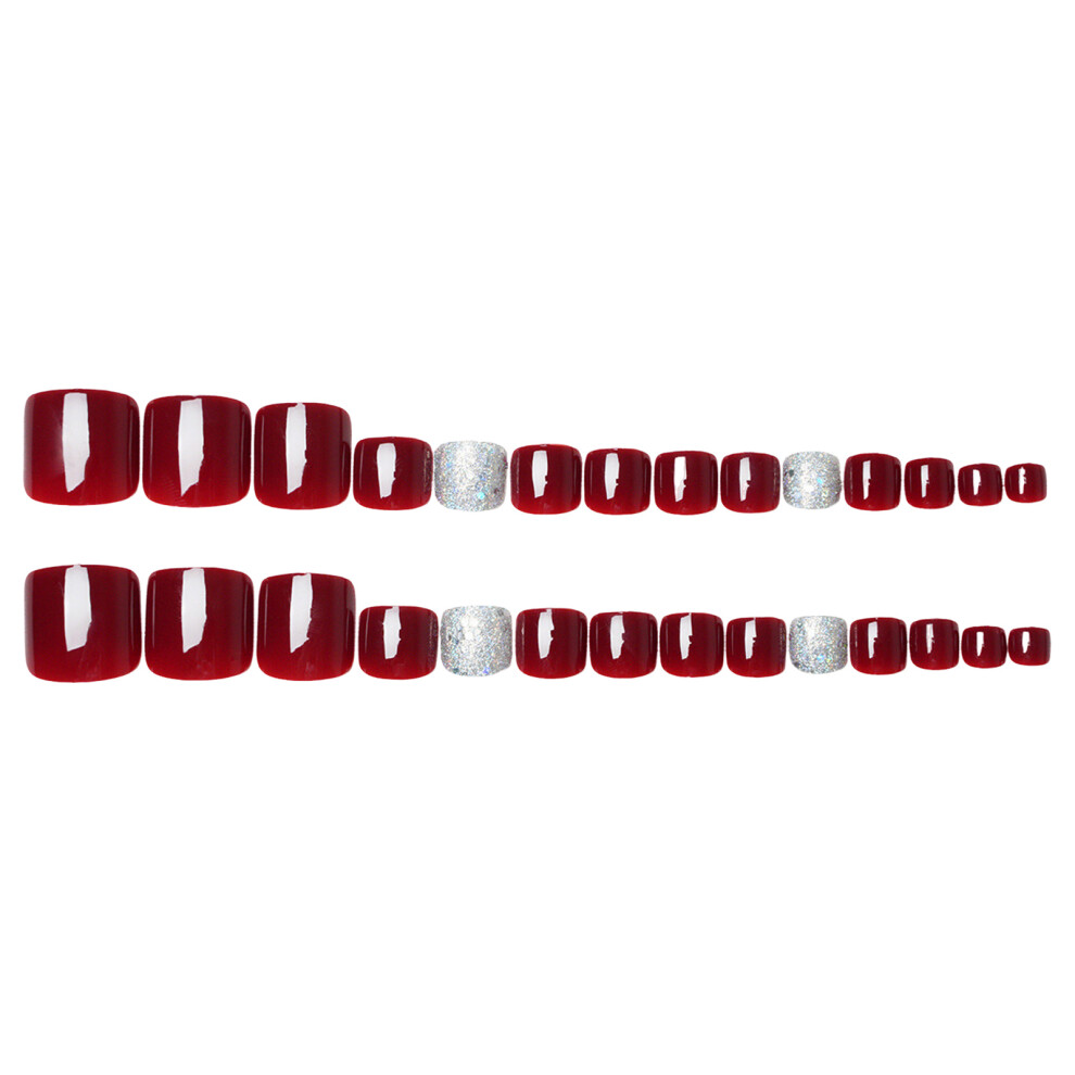 Roc-Electron 24Pcs Red Artificial Nails For Party