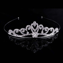 (H) Princess Crystal Tiara for Girls Wedding Party Hair Jewelry