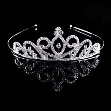 (A) Princess Crystal Tiaras for Girls Bridal Party Hair Jewelry