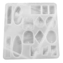 DIY Molde Epoxi Isla Pendientes Colgante Molde de Silicona Espejo Manual TamañO B