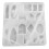 DIY Epoxy Mal Eiland Oorbellen Hanger Siliconen Mal Handleiding Spiegel Maat B 1