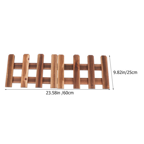 Gartenzaun Balkon Holz Sichtschutz Blätter Braun 1