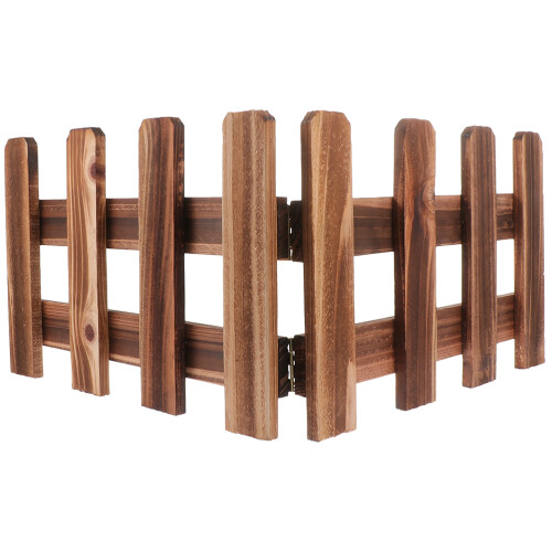 Gartenzaun Balkon Holz Sichtschutz Blätter Braun 2