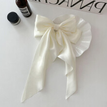 (White) Bar Mitzvah Hairpin with Ribbon Bowknot