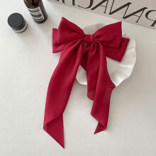 (red) Bar Mitzvah Hairpin with Ribbon Bowknot