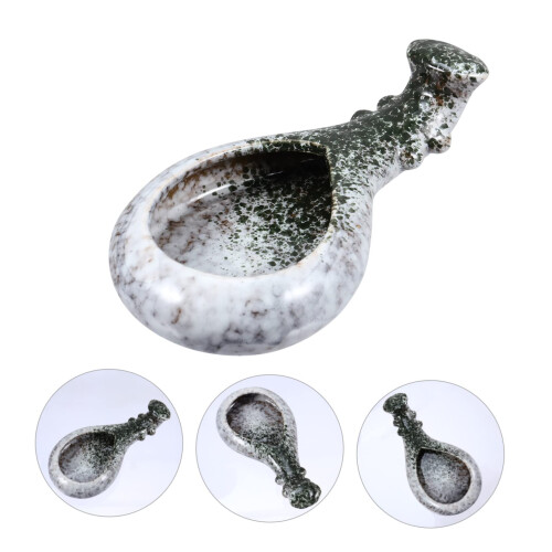 Ceramic Ink Dish for Calligraphy Brushes, Glazed Tray with Stable Design and Precise Ink Control 1