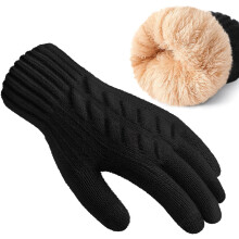 Winter Gloves for Women, Touch Screen Gloves with Thermal Soft Lining, Elastic Cuff Winter Gloves for Cold Weather