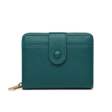 RFID Blocking PU Leather Wallet Zipper Credit Card Wallet Small Business Accordion Card Cases Holder ID Hard Case for Women Men, Multicolor