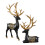 2 sculture di renne in resina - Statuine decorative nere 1