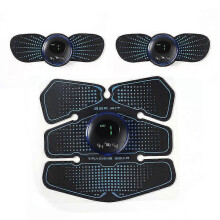 (Blue) Abdominal Muscle Abdominal Fitness Instrument Rechargeable Smart Ems Pulse Massager Abdominal Massager