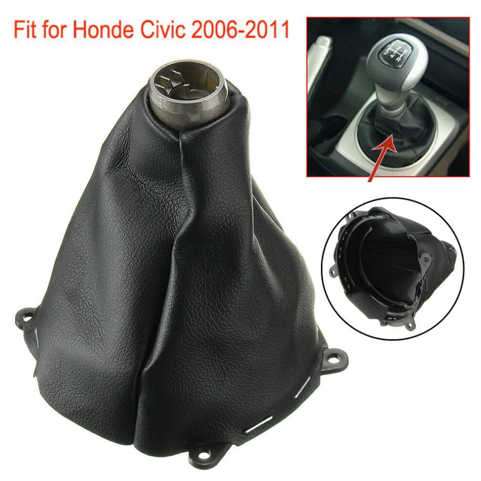 Boot Cover Excellent Protection Car Manual Gear Shift Shifter Boot Cover Pu Leather For Honda Civic Si 2006 2011 9028731217451