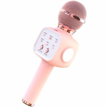 Draadloze Bluetooth-karaokemicrofoon, handmegafoon voor kinderen en smartphones/pc's – compatibel met Q8Rose Gold