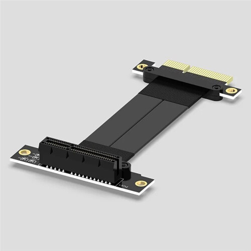 PCI-E 4X Adapter Riser Card 90 Degree Converter Card for Server Chassis Computer, 180-90 Degree Angle Extension Board 2
