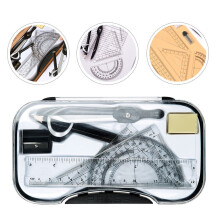 SEWACC8 stk. kompas i forskellige farver, plastiklegering, 23 x 10 x 2,5 cm til skoleudstyr
