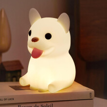Schattig puppy-nachtlampje voor kinderen, zacht siliconen LED-lampje, kawaii kinderkamerdecoratie – geschikt voor Amerikaanse stopcontacten