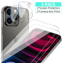Zestaw 2 folii ochronnych AggXpf2+2Pack do iPhone'a 13Pro Max, 6,7" szkło hartowane 9H z osłoną obiektywu aparatu i zestawem montażowym