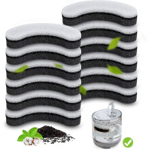 12 filtros para bebederos de gatos, prefiltros de esponja de espuma de repuesto para bebederos de mascotas, compatibles con dispensadores de agua