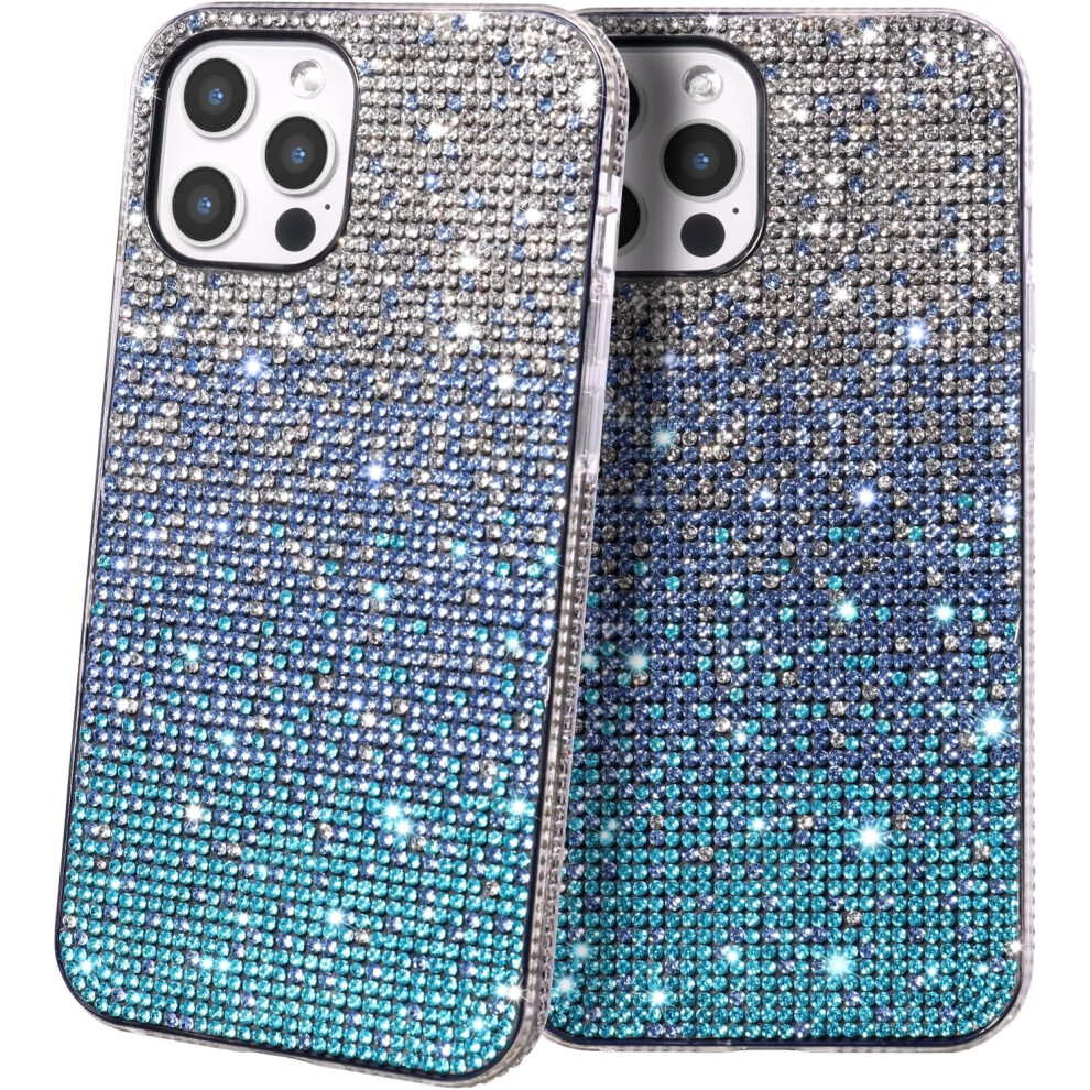 Bling Case For Compatible With Iphone 12 Pro Max Â Luxury Glitter Diamond Gradient Tpu Shockproof Cover For Women & Girls 9028731146591