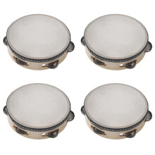 Hand Tambourine for Early Education 4 pcs 6 inches