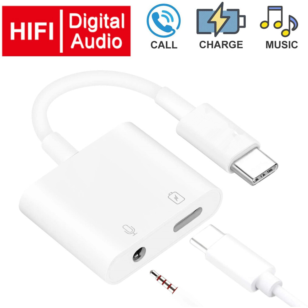 Usb-C To 3.5Mm Audio Adapter With Charging Pass-Through, Compatible With Ipad Pro 12.9", Htc U11, Pixel 2/3/3Xl 9028731147352