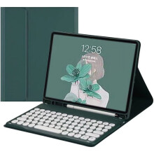 Retro afneembare draadloze toetsenbordhoes met penhouder, compatibel met iPad 10e generatie (2022).