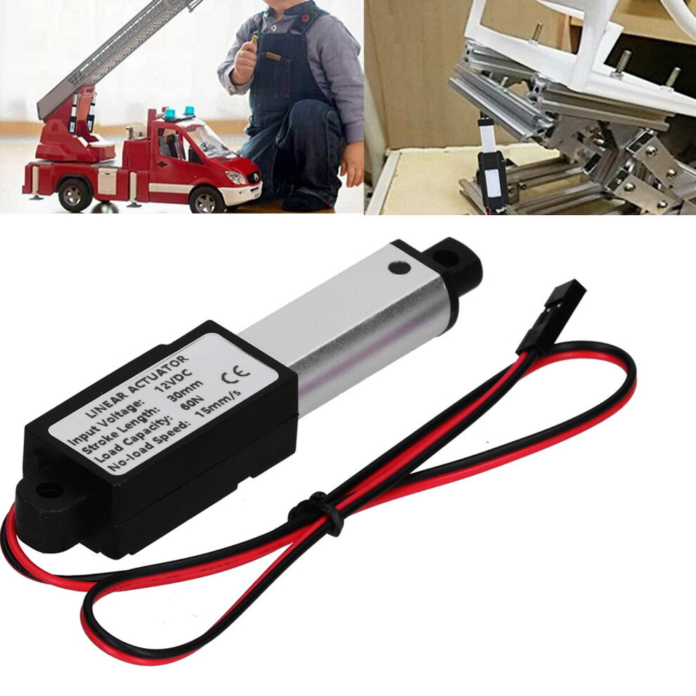 Waterproof Mini Electric Linear Actuator 30Mm Stroke 12V 60N 4901390743460