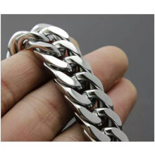 Kubanisches Armband aus 316L Edelstahl für Herren, 8 mm, 7,5–10 Zoll