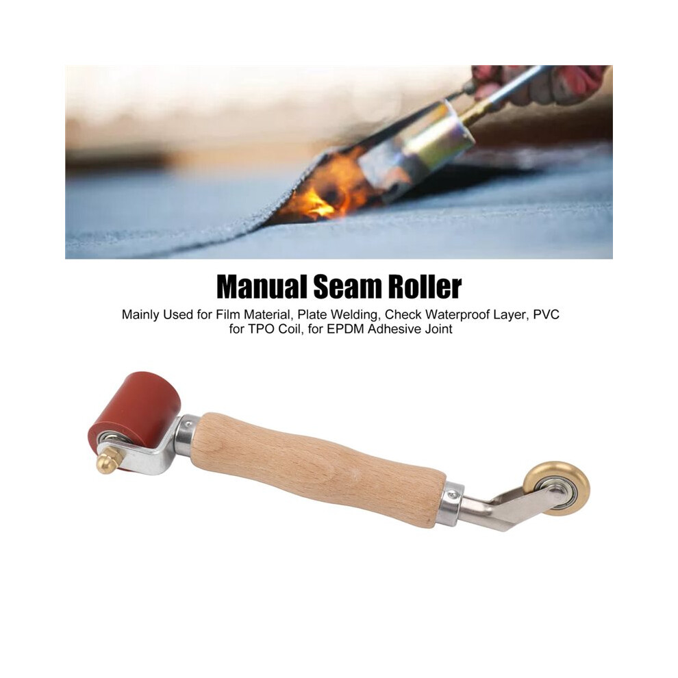 Silicone Seam Roller With Brass Wheel And Wood Handle For Pvc Welding Green 6032125120817