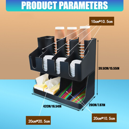 Support de verre de comptoir de bar en plastique robuste pour 2