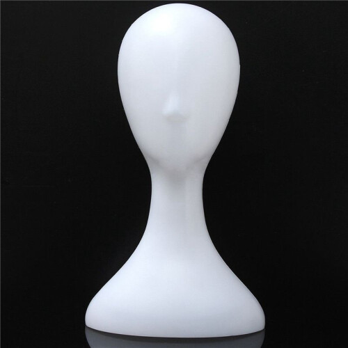 4X Lady High Plastic  Wig  Female Model  White 2