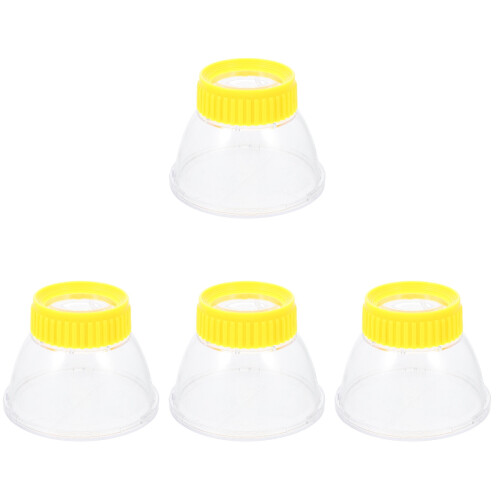 4Pièces Boîte Loupe Jaune Durable Pour Observation Insectes 1
