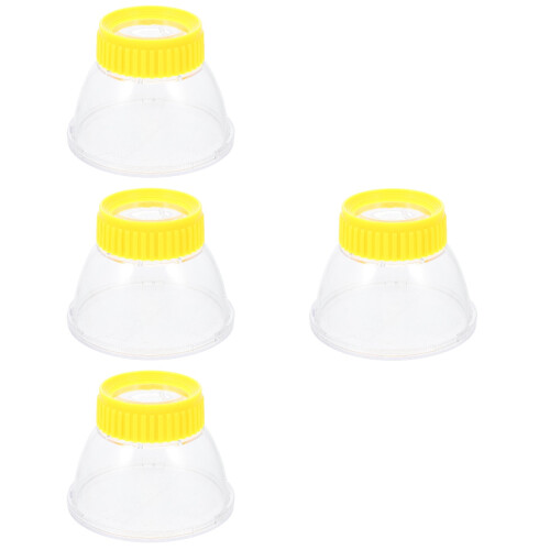 4Pièces Boîte Loupe Jaune Durable Pour Observation Insectes 2
