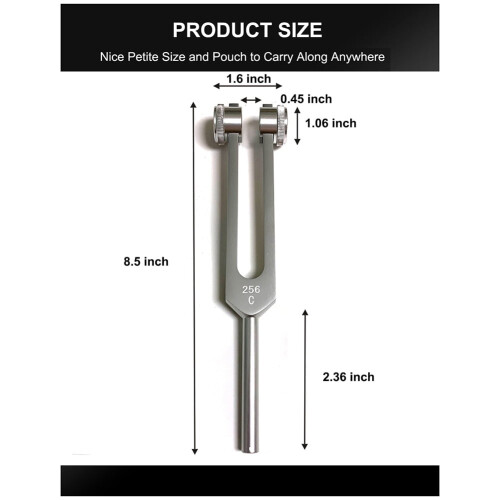 Aluminum Alloy Tuning Fork 256 Hz 256 C with Hammers 1