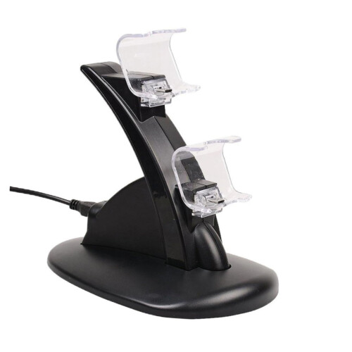 Dual USB Controller Charging Station with LED Indicator, Fast Charge for Pro and Slim Controllers 2