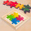 4er-pack 3d-puzzle-sortierbehälter aus holz, langlebig 3