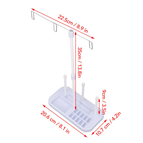 Sewing Machine Thread Stand Triple Spool Adjustable Holder for Embroidery Quilting and Hemming 1