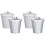 4Pcs Assorted Color Iron Small Trash Cans Tiny Desktop Garbage Bins 2