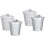 4Pcs Assorted Color Iron Small Trash Cans Tiny Desktop Garbage Bins 4