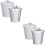 4Pcs Assorted Color Iron Small Trash Cans Tiny Desktop Garbage Bins 6