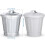 4Pcs Assorted Color Iron Small Trash Cans Tiny Desktop Garbage Bins 8