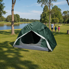 Garden Sanctuary Detachable Top Cover 2-Person Camping Tent, Dark Green