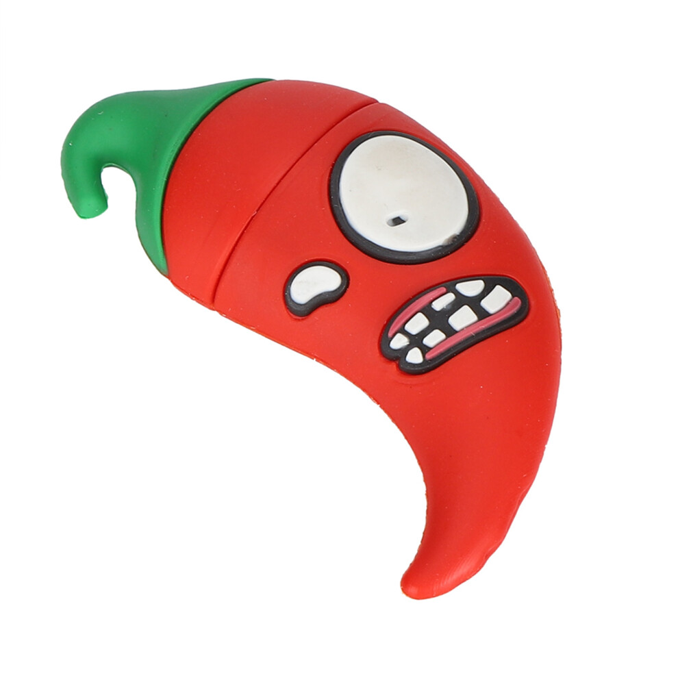 Cartoon Chili 32Gb Usb Flash Drive, Pvc + Metal, Compatible With Windows/Linux 4901377634316