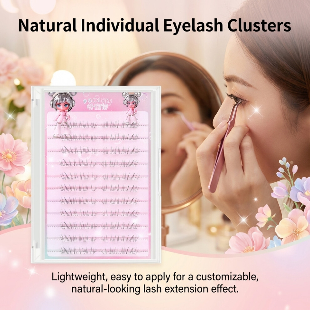 Roc-Electron (10 Rows No Glue) Fluffy Short False Eyelashes For Women & Girls