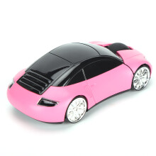Pink Car-Shaped Wireless Gaming Mouse with 1600dpi for Laptop and PC