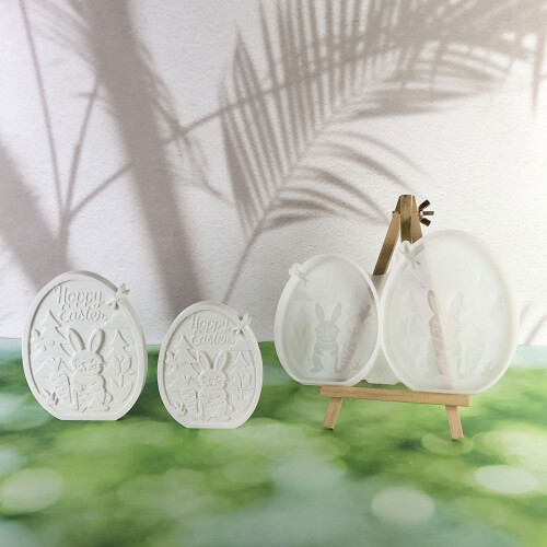 Moule en Silicone sur le thème de pâques, décorations de maison, 1