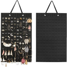 Hangende oorbellenorganizer, oorbellenhouder met 20 haakjes, geschikt voor maximaal 300 paar oorbellen, compact ontwerp, zachte materialen,