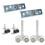 2-Pack Shower Door Runners 25mm 19